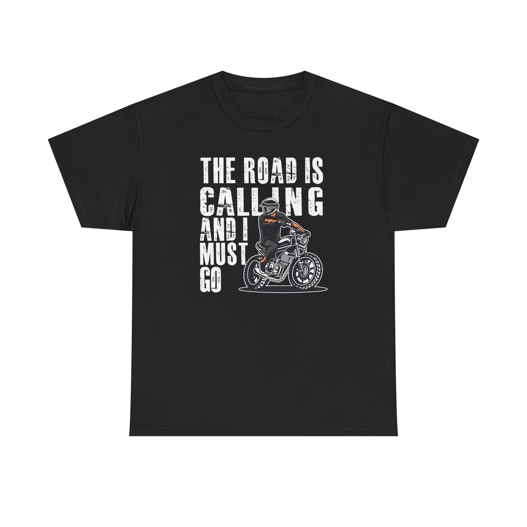 THE ROAD IS CALLING Comfortable Unisex Heavy Cotton Tee