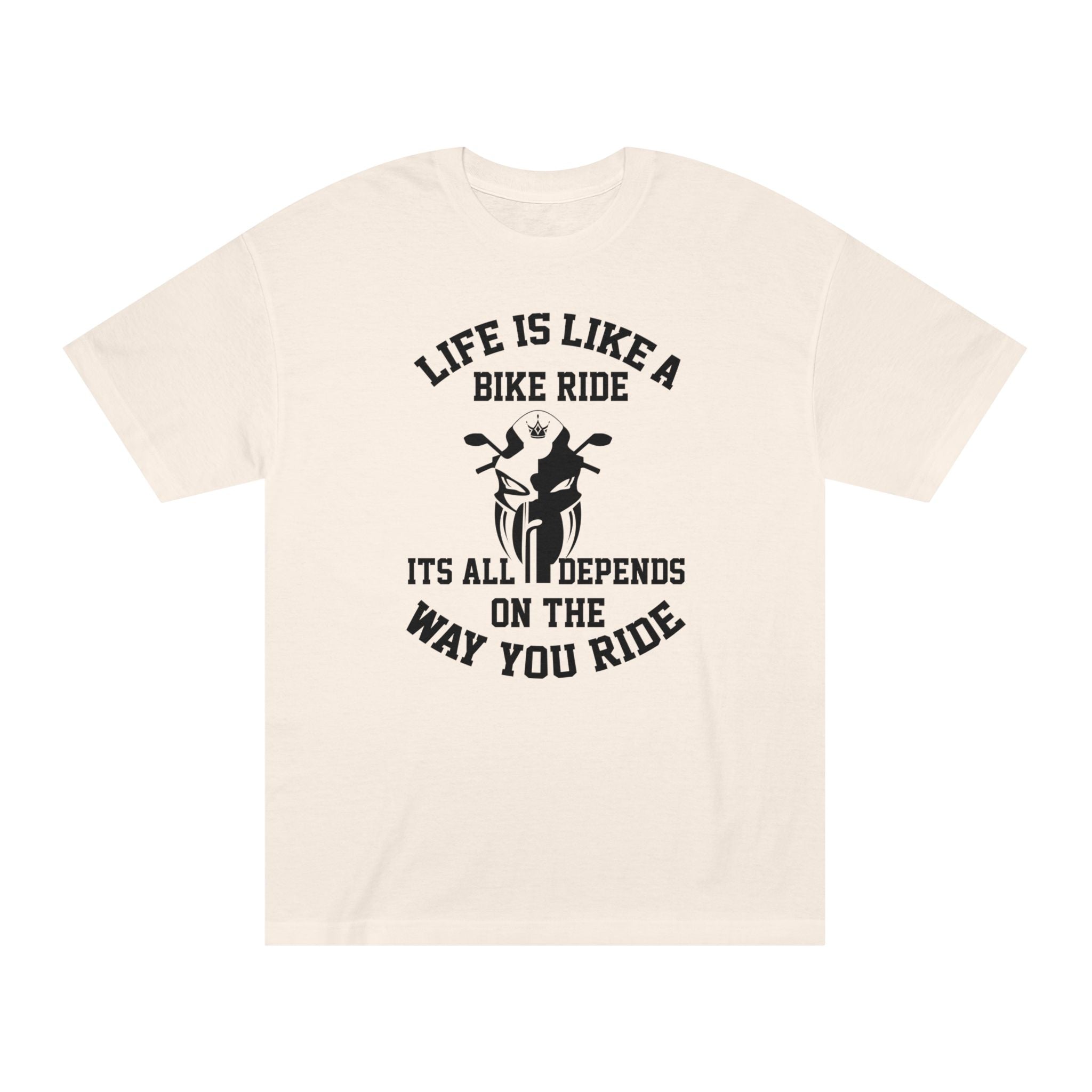 Life Is Like A Bike Ride Unisex Classic Tee | Motorcycle Lovers Gift, Casual Wear, Graphic T-Shirt, Unique Biker Shirt, Fun Ride Apparel