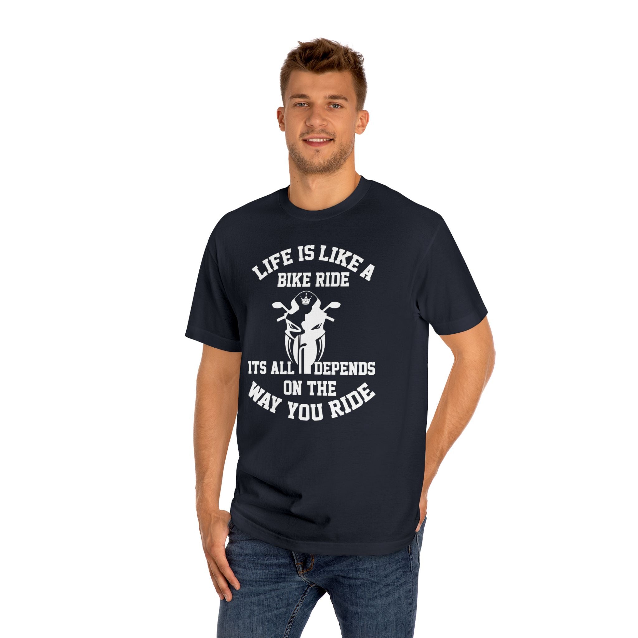 Life is Like a Bike Ride Unisex Pure Cotton T-Shirt