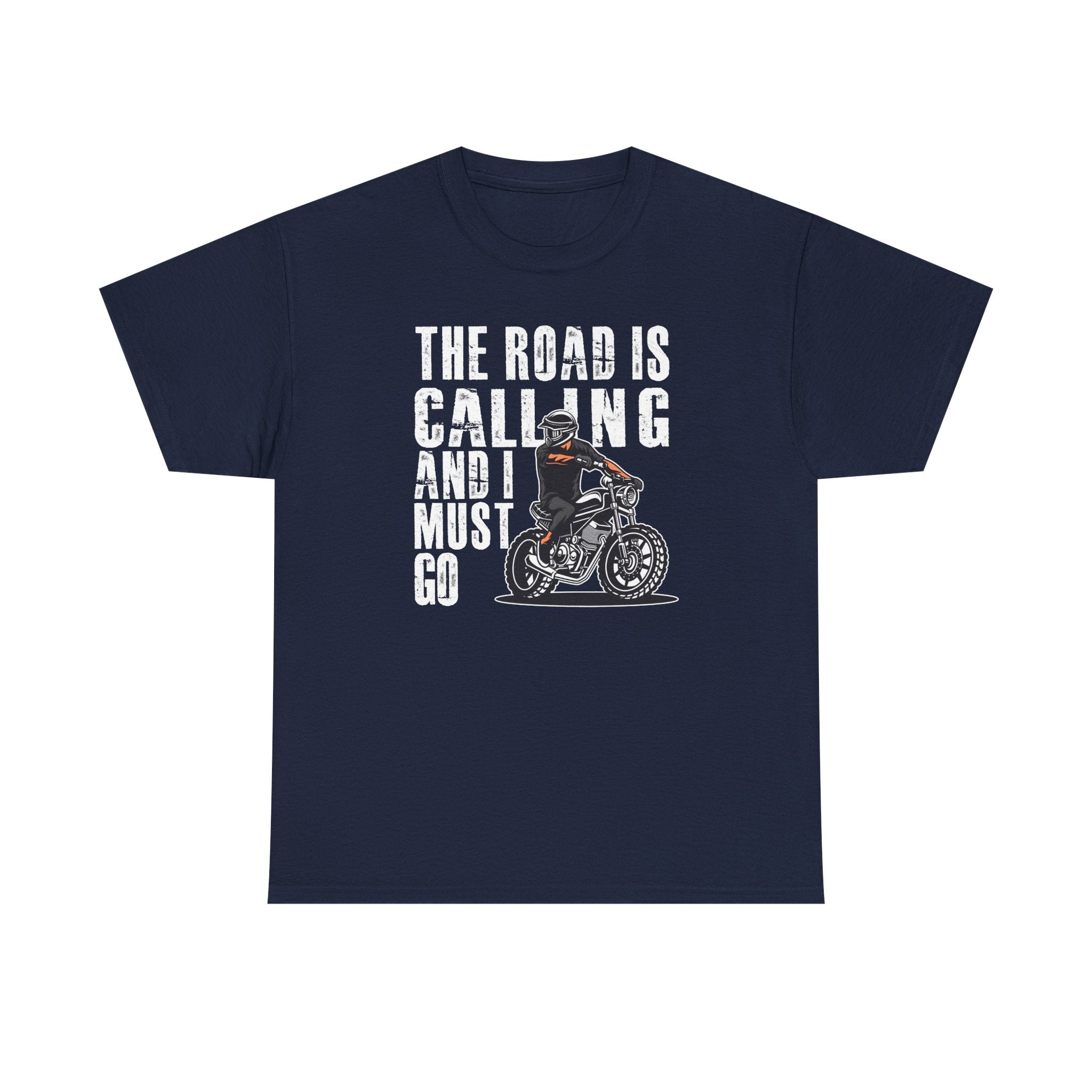 THE ROAD IS CALLING Comfortable Unisex Heavy Cotton Tee